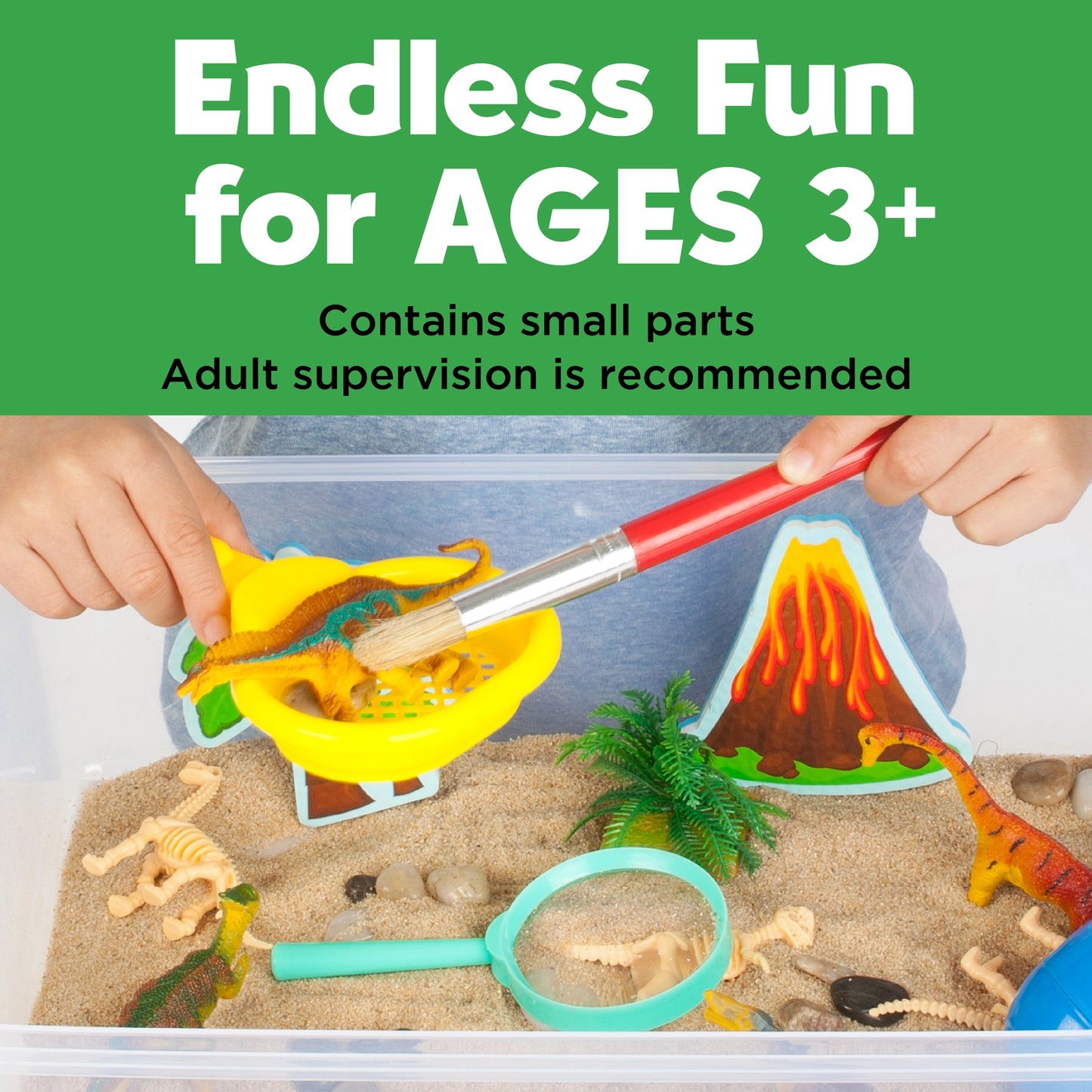 Sensory Bin Dinosaur Dig Activity Bin For Kids