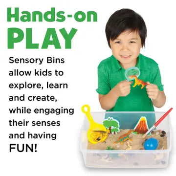 Sensory Bin Dinosaur Dig Activity Bin For Kids