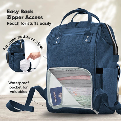 Original Diaper Bag Backpack with Changing Pad - Navy Blue