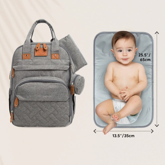 KeaBabies Rove Diaper Backpack - Classic Gray