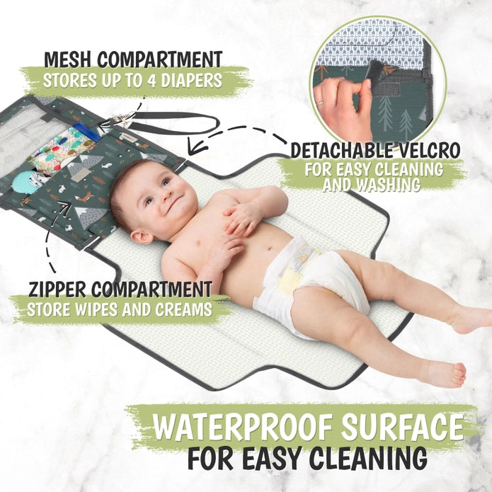 Ezee Portable Diaper Changing Pad, Foldable Changing Mat