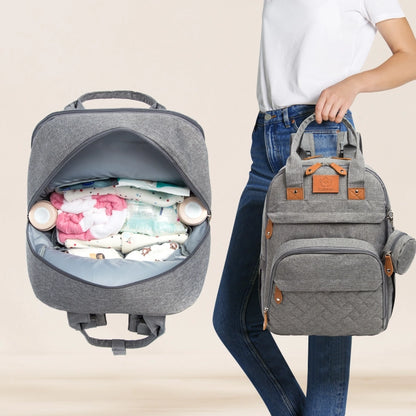 KeaBabies Rove Diaper Backpack - Classic Gray