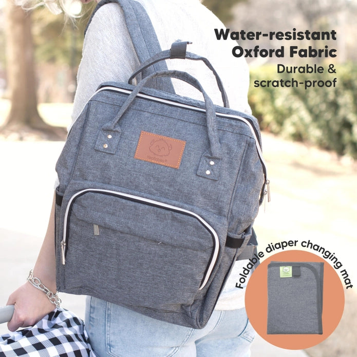 Original Diaper Bag Backpack with Changing Pad - Classic Gray