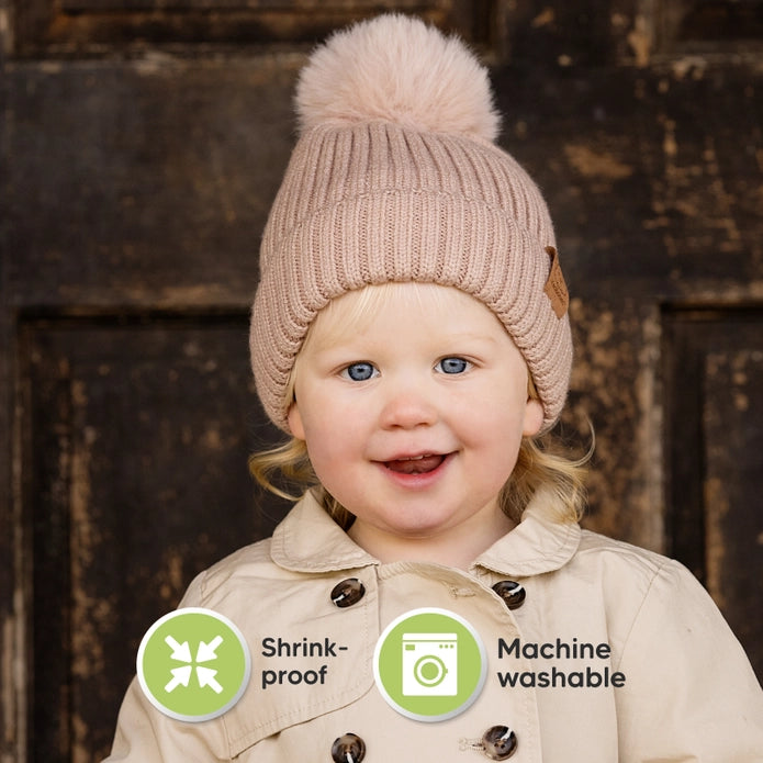 KeaBabies 2-Pack Pom Knitted Beanie