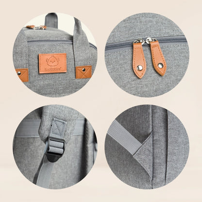 KeaBabies Rove Diaper Backpack - Classic Gray